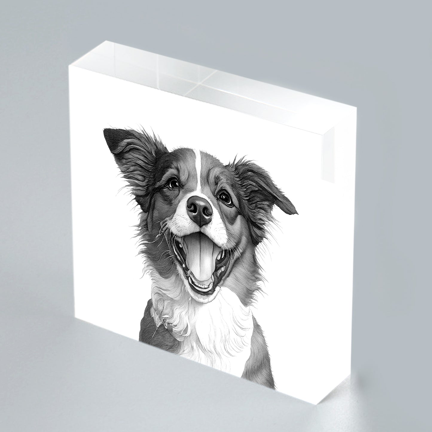 Custom Pet Portrait Acrylic Photo Block - OARSE