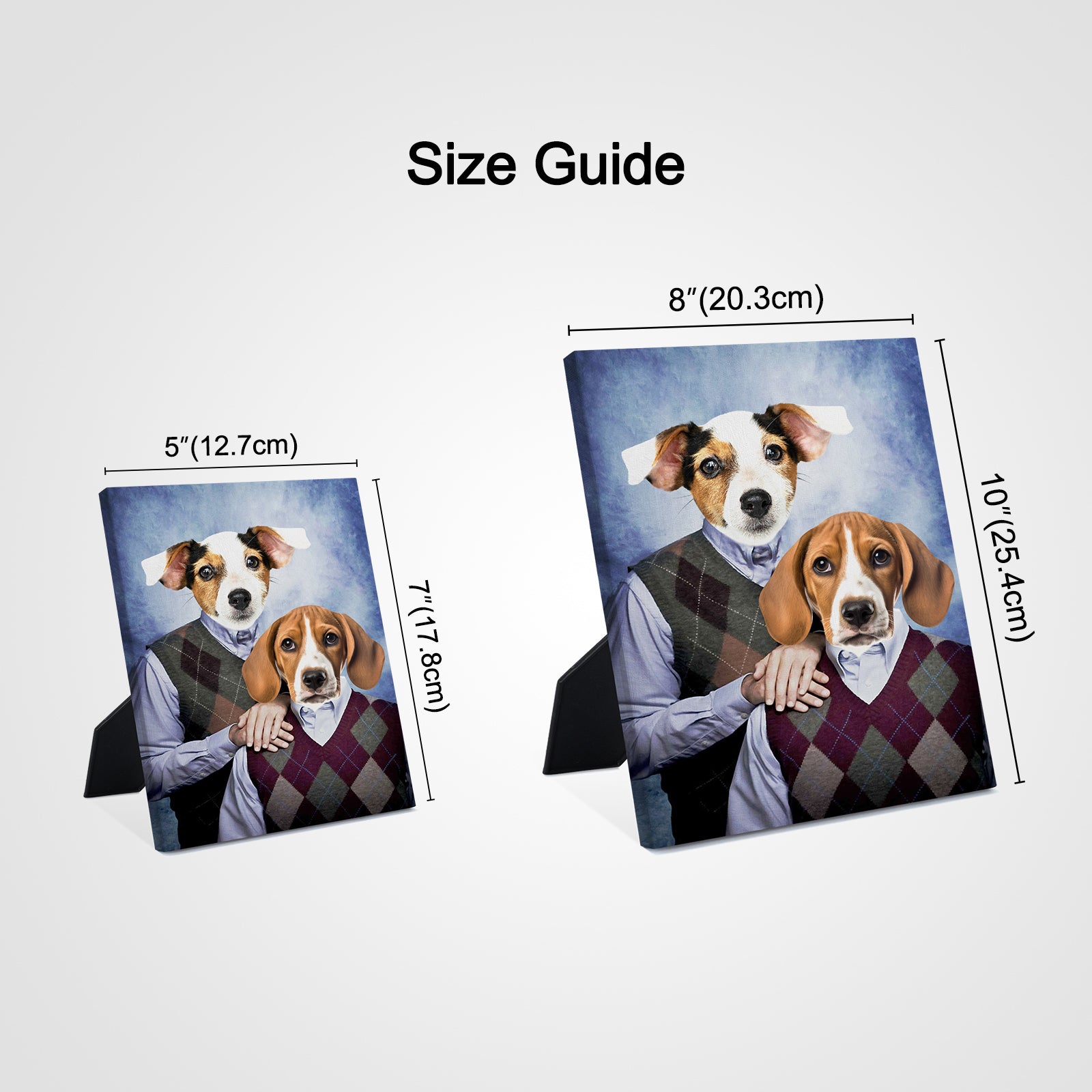 Custom Pet Portrait Standing Canvas -Step Brothers - OARSE