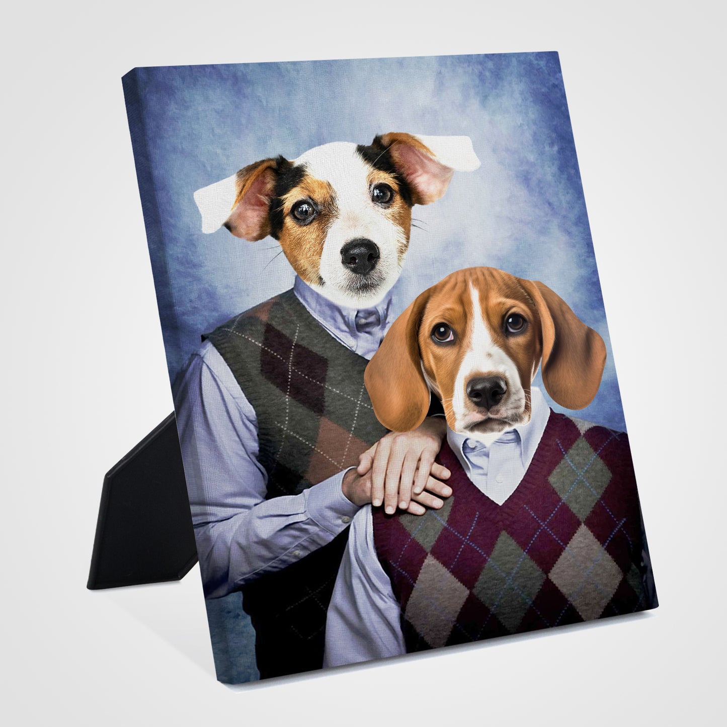 Custom Pet Portrait Standing Canvas -Step Brothers - OARSE