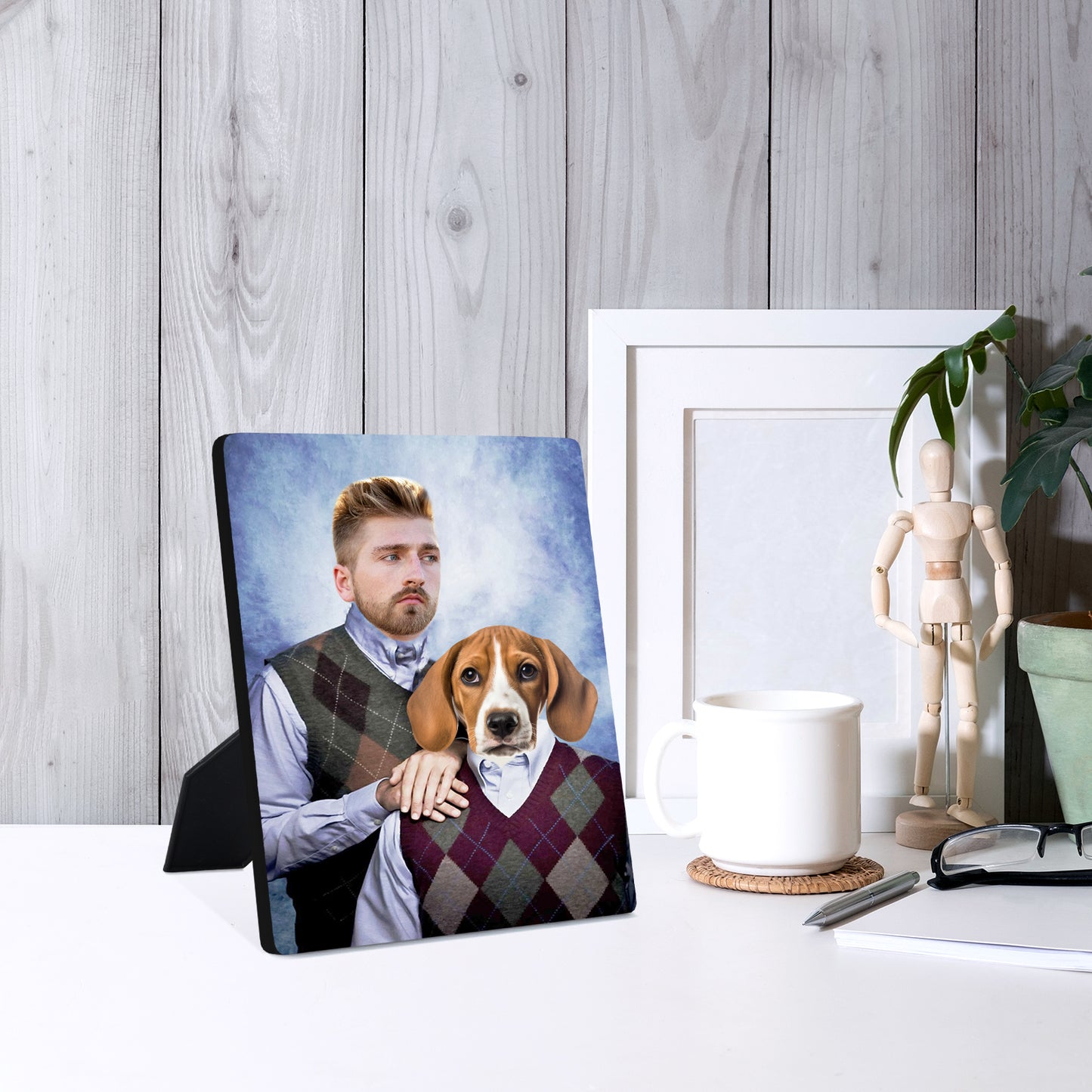 Custom Pet Portrait Standing Canvas -Step Brothers - OARSE