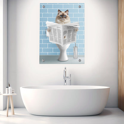 Custom Pet Portraits Canvas - Funny Pet Toilet Canvas