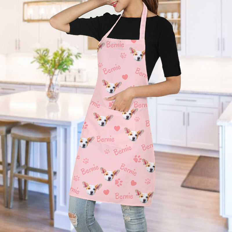 Custom Pet Printed Apron with Muti-Face for Kitchen - OARSE