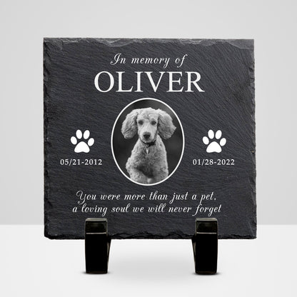 Custom Pet Remembrance Plaque with Photo For Deceased Dogs/Cats - OARSE