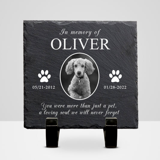 Custom Pet Remembrance Plaque with Photo For Deceased Dogs/Cats - OARSE