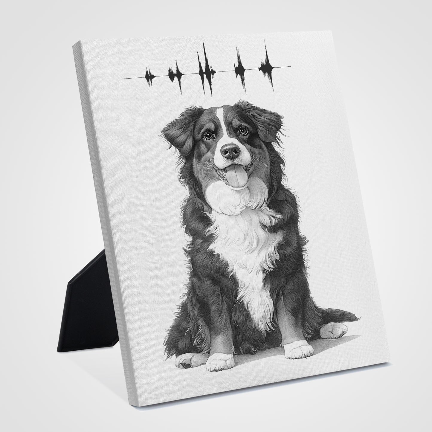 Custom Sketch Pet Memorial Standing Canvas with Photo - OARSE