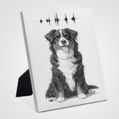 Custom Sketch Pet Memorial Standing Canvas with Photo - OARSE