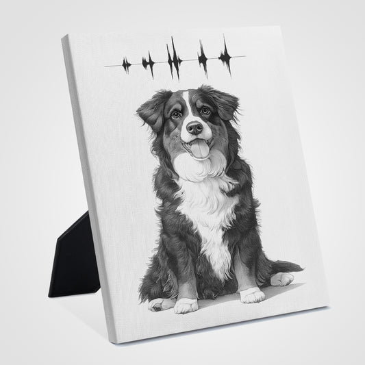Custom Sketch Pet Memorial Standing Canvas with Photo - OARSE