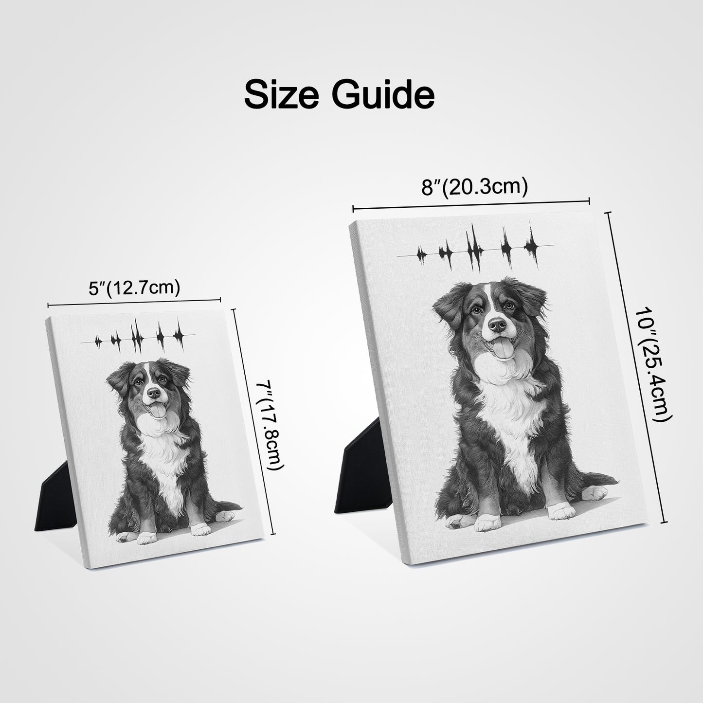 Custom Sketch Pet Memorial Standing Canvas with Photo - OARSE