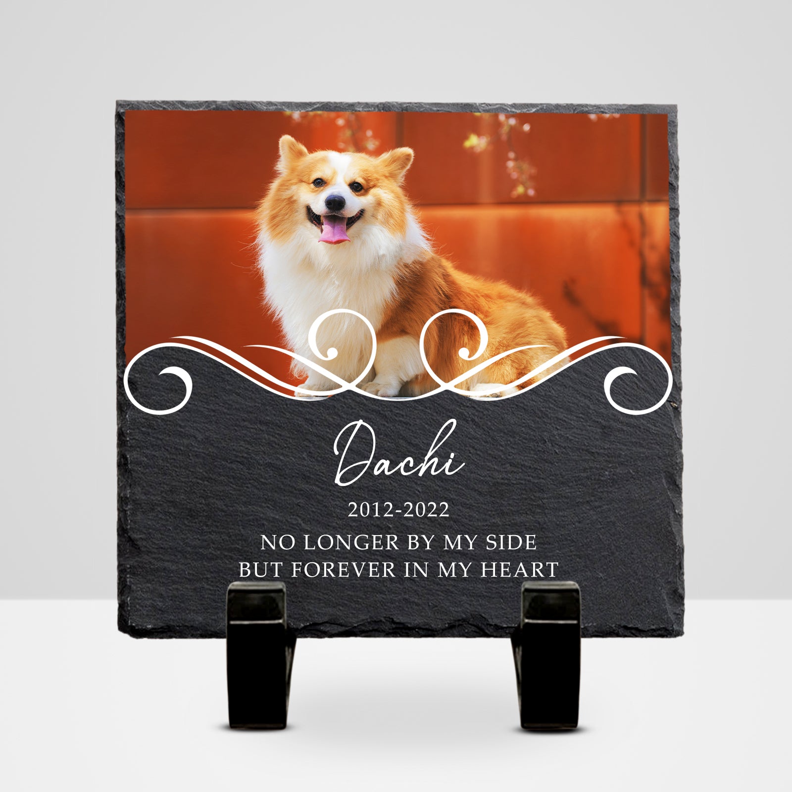 Custom Square Pet Memorial Plaque Personalized Bereavement Gifts for Loss of Dog - OARSE