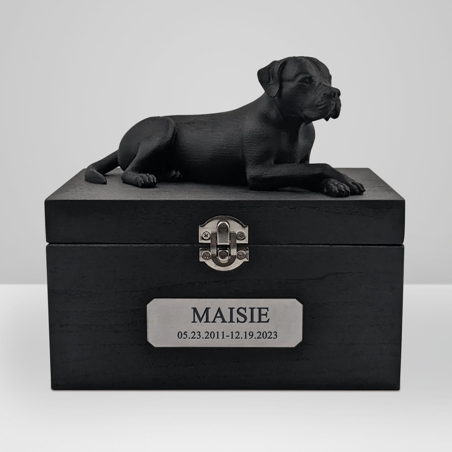 Custom Wood Pet Cremation Urns Personalized American Bulldog Ashes Box for Dogs - OARSE