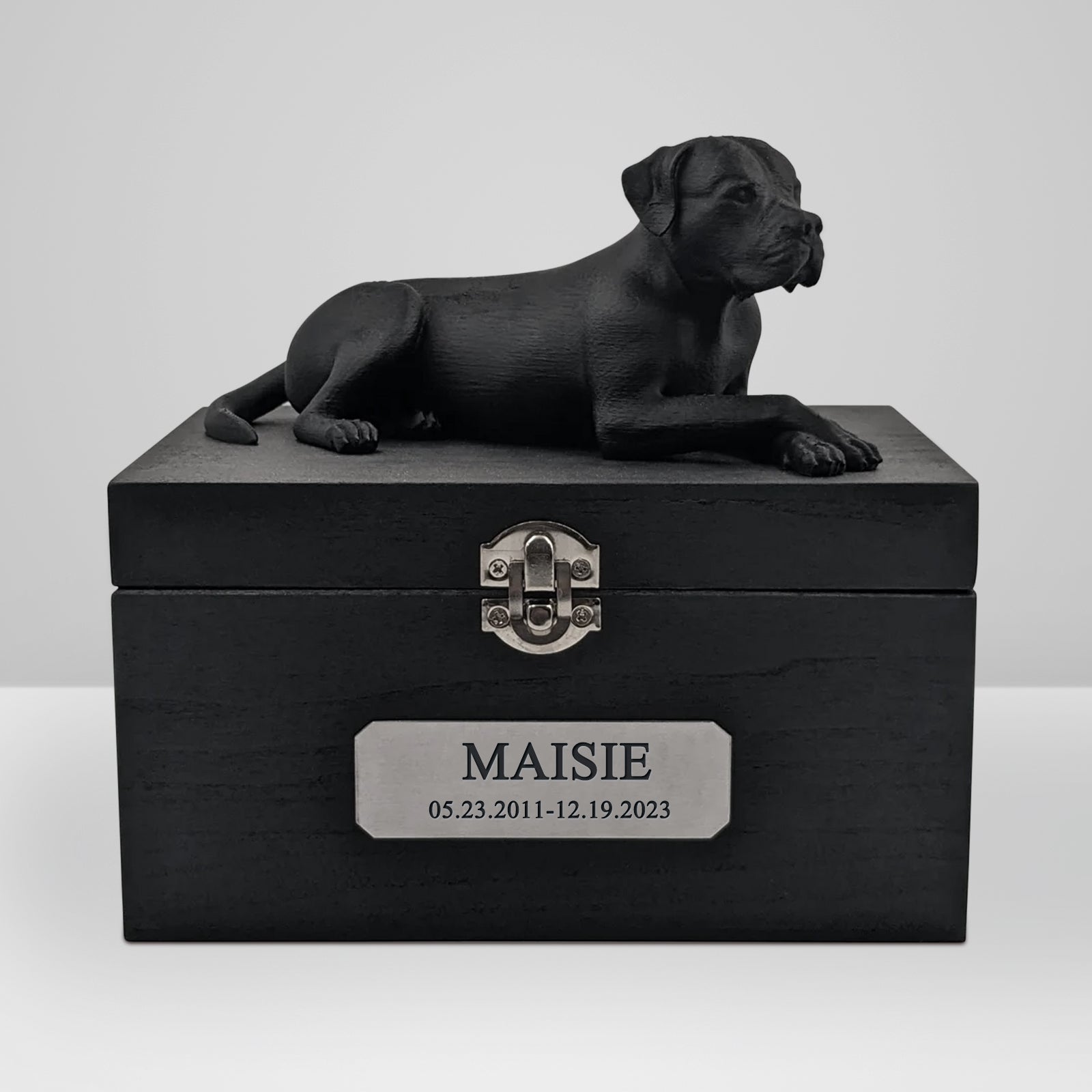 Custom Wood Pet Cremation Urns Personalized American Bulldog Ashes Box for Dogs - OARSE