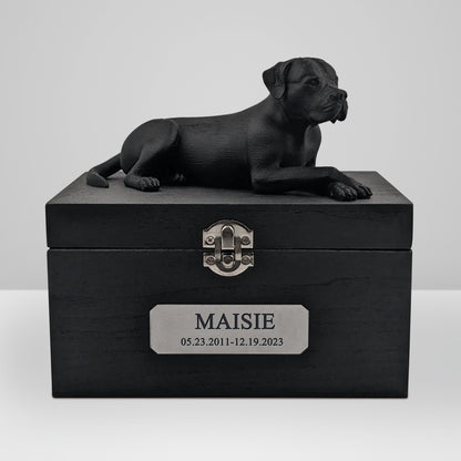 Custom Wood Pet Cremation Urns Personalized American Bulldog Ashes Box for Dogs - OARSE