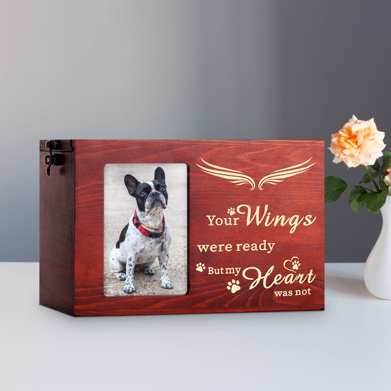 Custom Wooden Pet Cremation Urn Personalized Dog Memorial Box for Ashes - OARSE