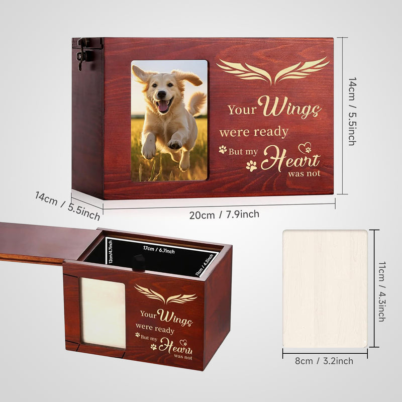 Custom Wooden Pet Cremation Urn Personalized Dog Memorial Box for Ashes - OARSE