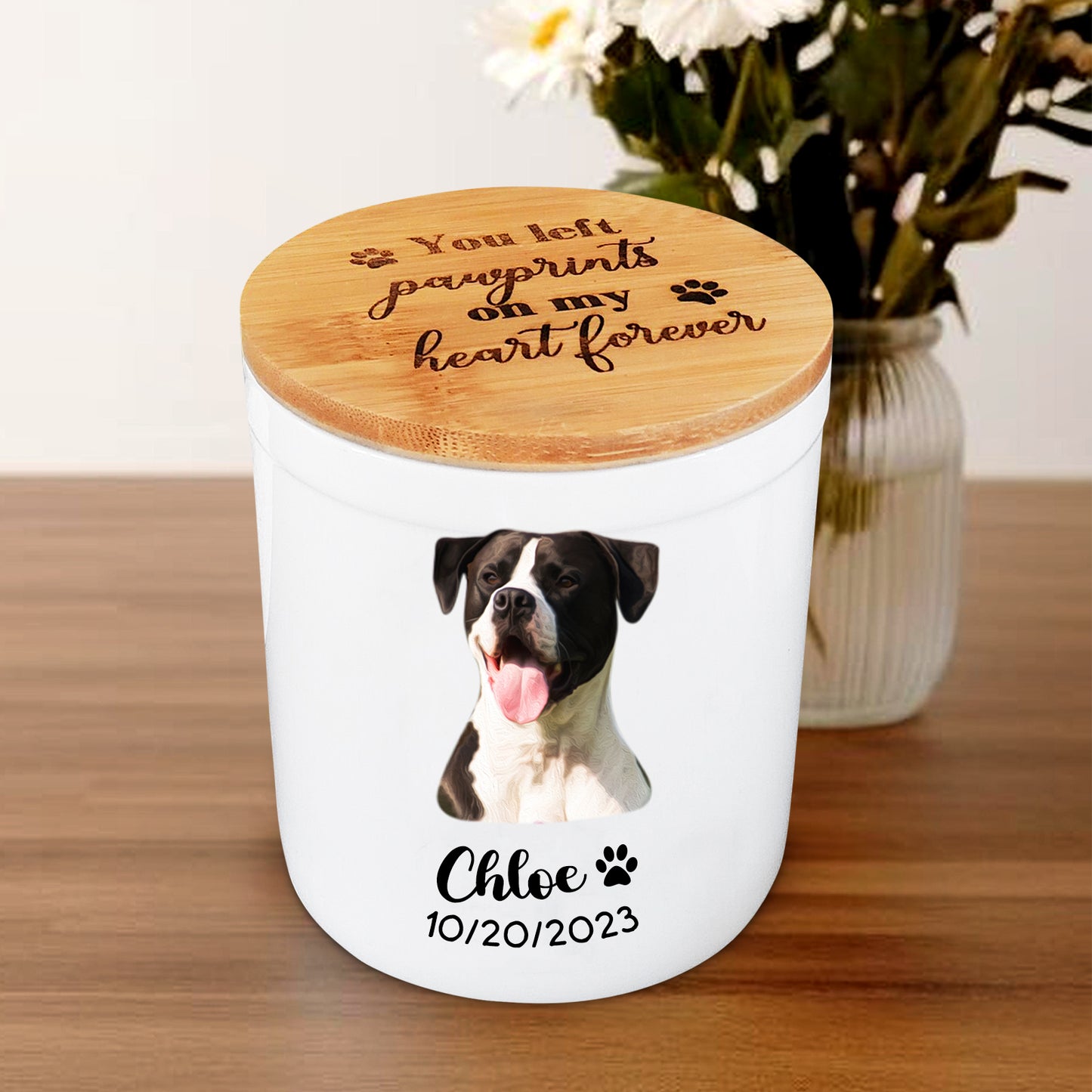 Custom Ceramic Pet Memorial Urns for Dog Ashes - OARSE