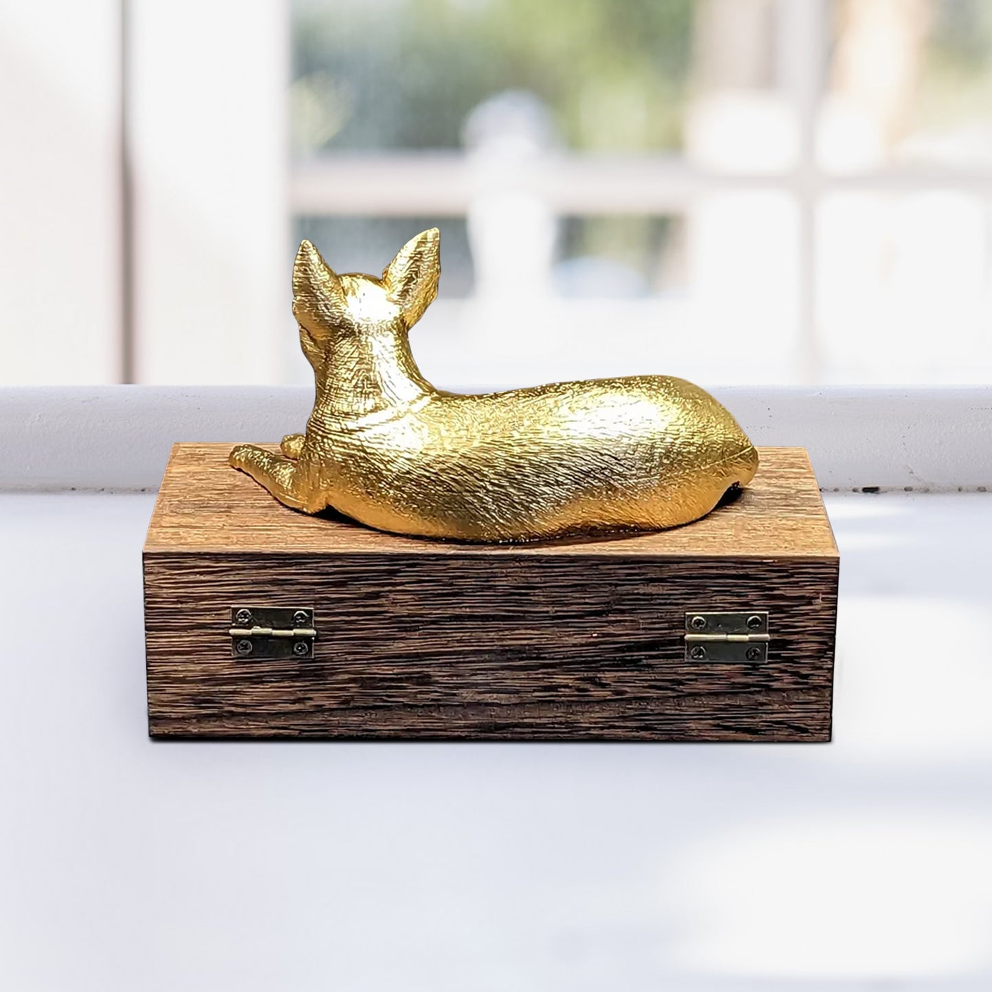 Custom Chihuahua  Ashes Boxes Engraved with Name Plate for Urn - OARSE