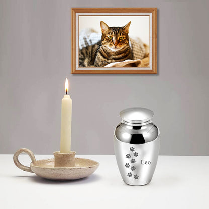 Custom Dog Ashes Urn with Multi Paw Print Personalized Pet Keepsake Memorial Urns - OARSE