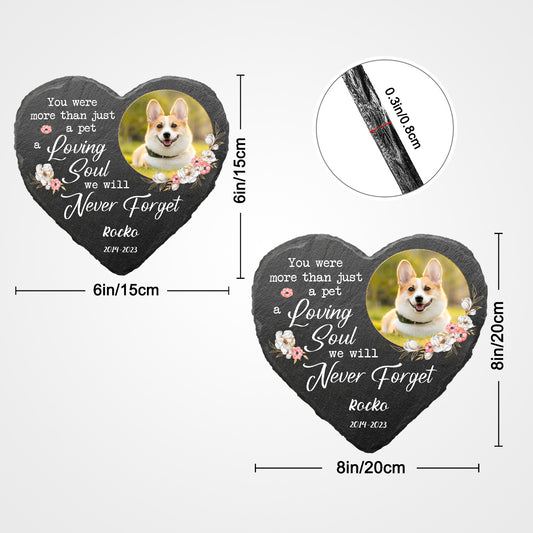 Custom Pet Memorial Stone with Photo Personalized Heart Shaped Garden Stones - OARSE