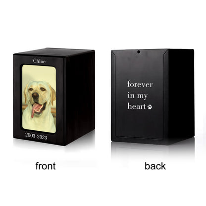Custom Pet Memorial Urn Box with Photo for Ashes Personalized  Dog Cremation Keepsake - OARSE
