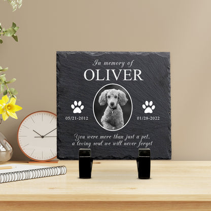 Custom Pet Remembrance Plaque with Photo For Deceased Dogs/Cats - OARSE