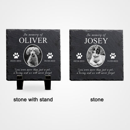 Custom Pet Remembrance Plaque with Photo For Deceased Dogs/Cats - OARSE