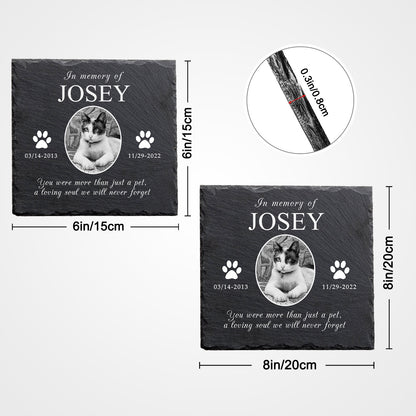 Custom Pet Remembrance Plaque with Photo For Deceased Dogs/Cats - OARSE