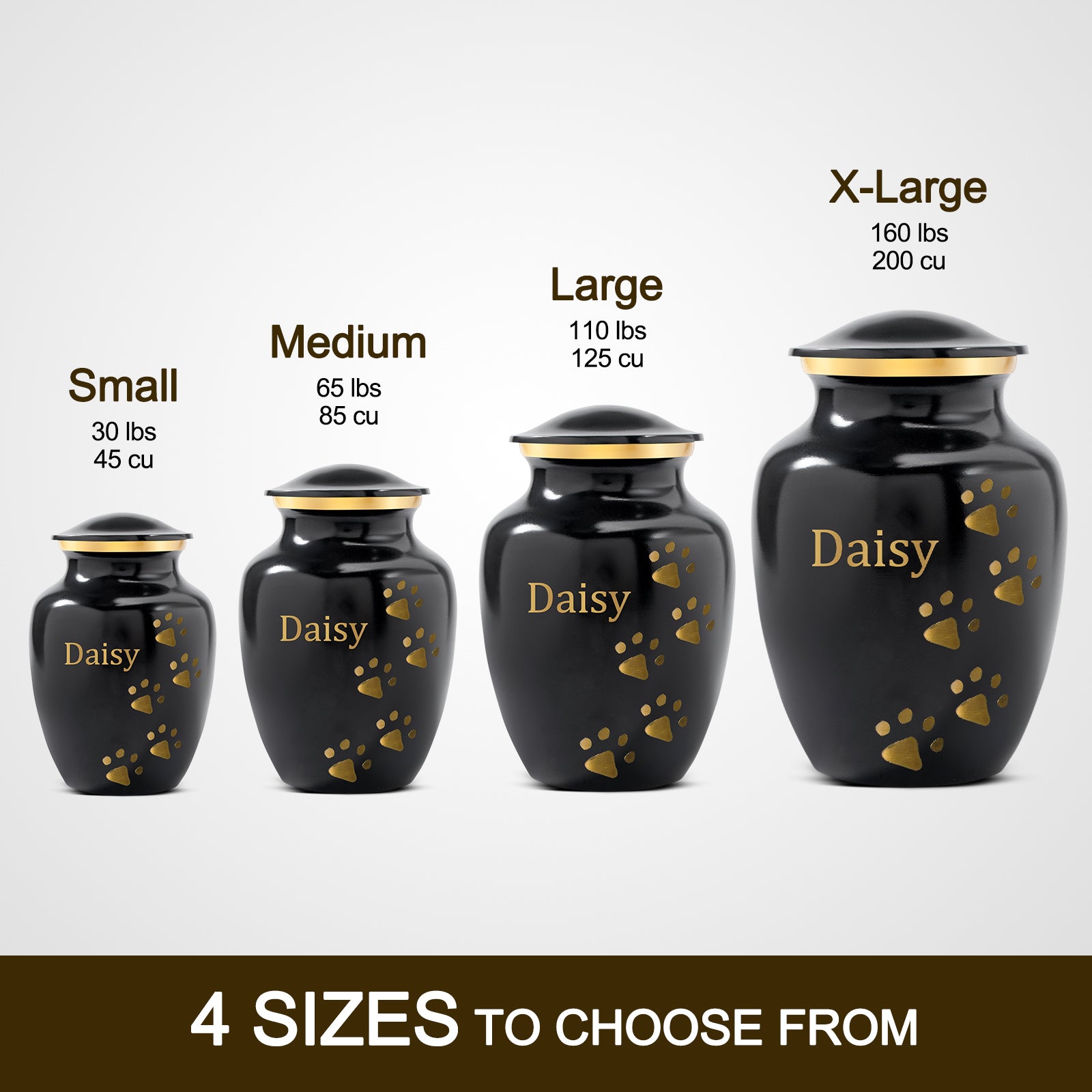 Custom Pet Urn for Dogs and Cats with Name Personalized Laser Engraving - OARSE