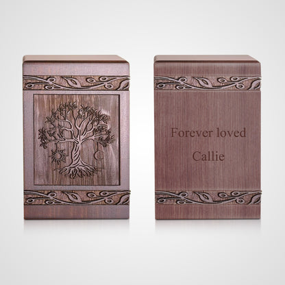 Custom Small Pet Cremation Urns with Name Engraved Dog Memorial Keepsake Box - OARSE