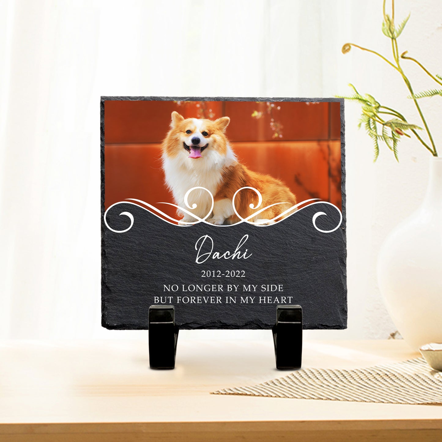 Custom Square Pet Memorial Plaque Personalized Bereavement Gifts for Loss of Dog - OARSE