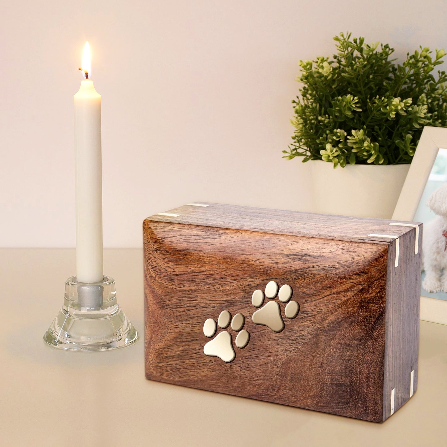 Custom Wooden Pet Ashes Box with Name Engraved Personalized Dog and Cat Urns - OARSE