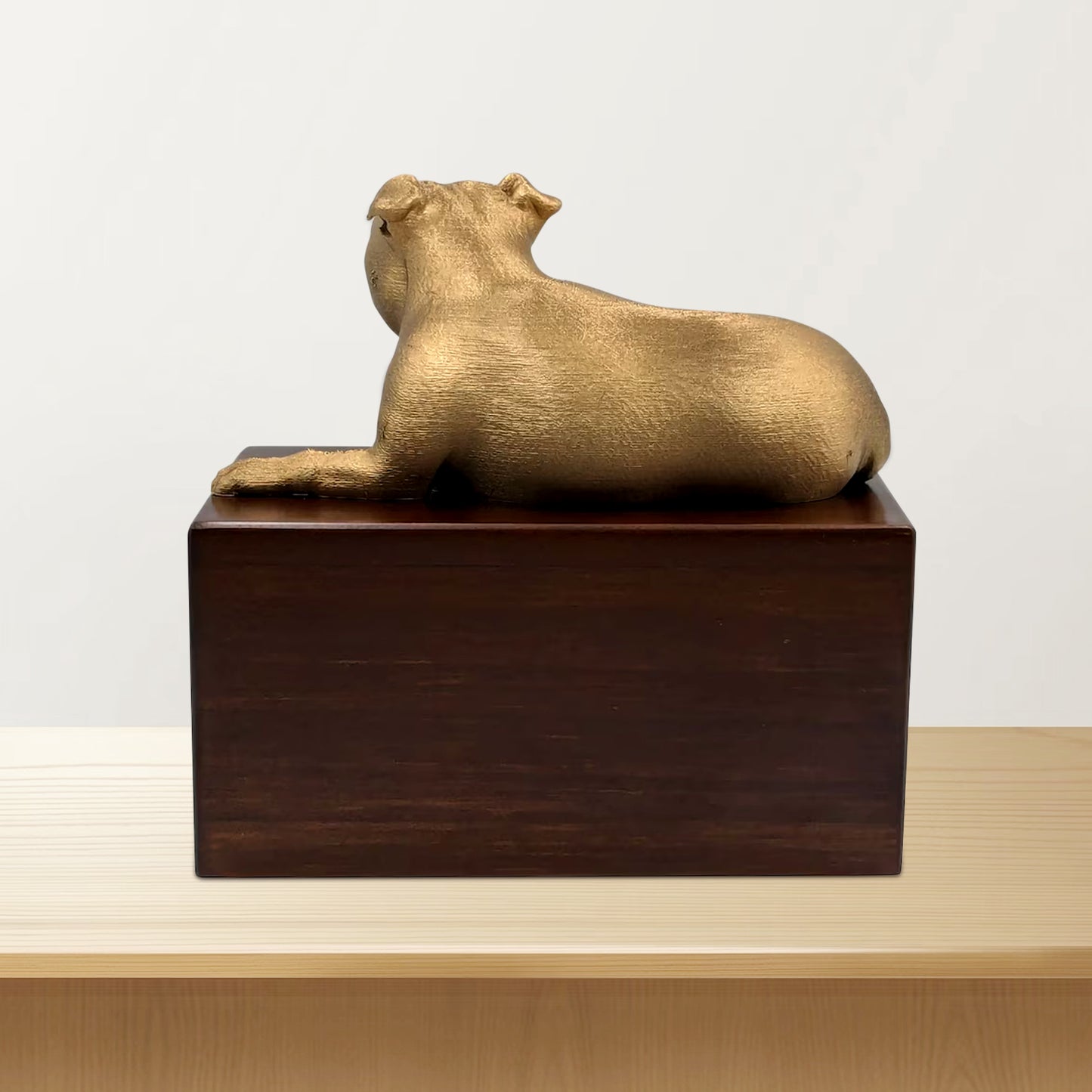 Custom Wooden Pet Urns Staffordshire Bull Terrier Ashes Box with Name - OARSE