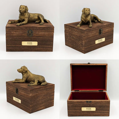 Custom Wooden Cremation Boxes Personalized Labrador Ashes Urn - OARSE