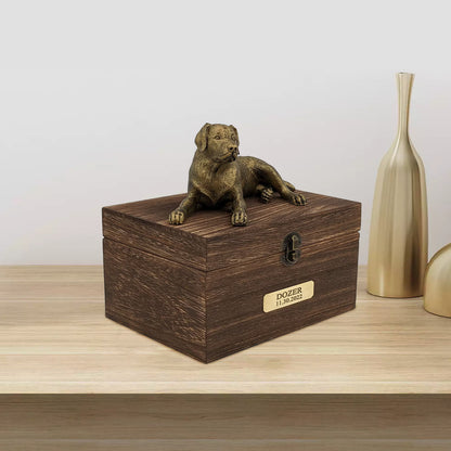 Custom Wooden Cremation Boxes Personalized Labrador Ashes Urn - OARSE