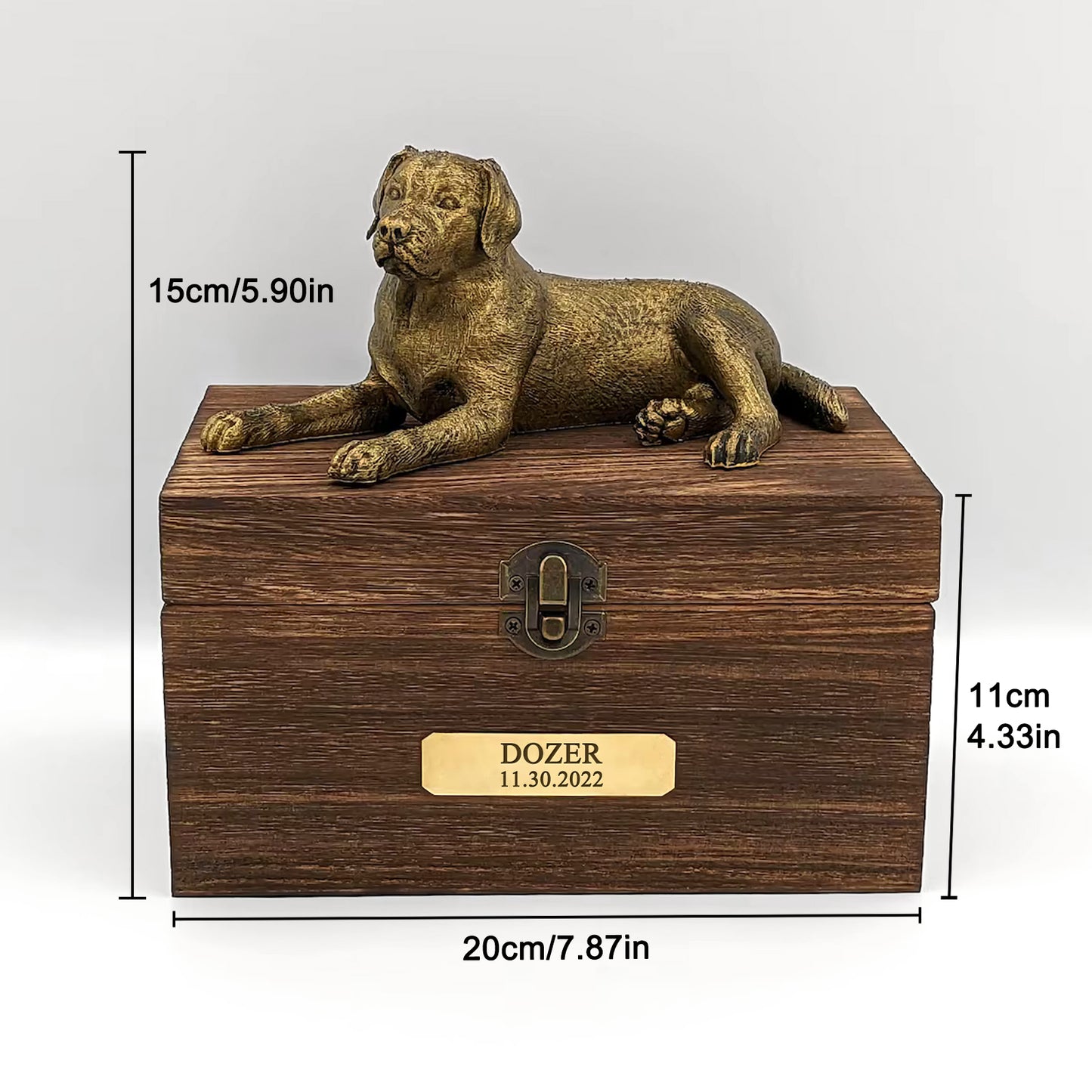 Custom Wooden Cremation Boxes Personalized Labrador Ashes Urn - OARSE