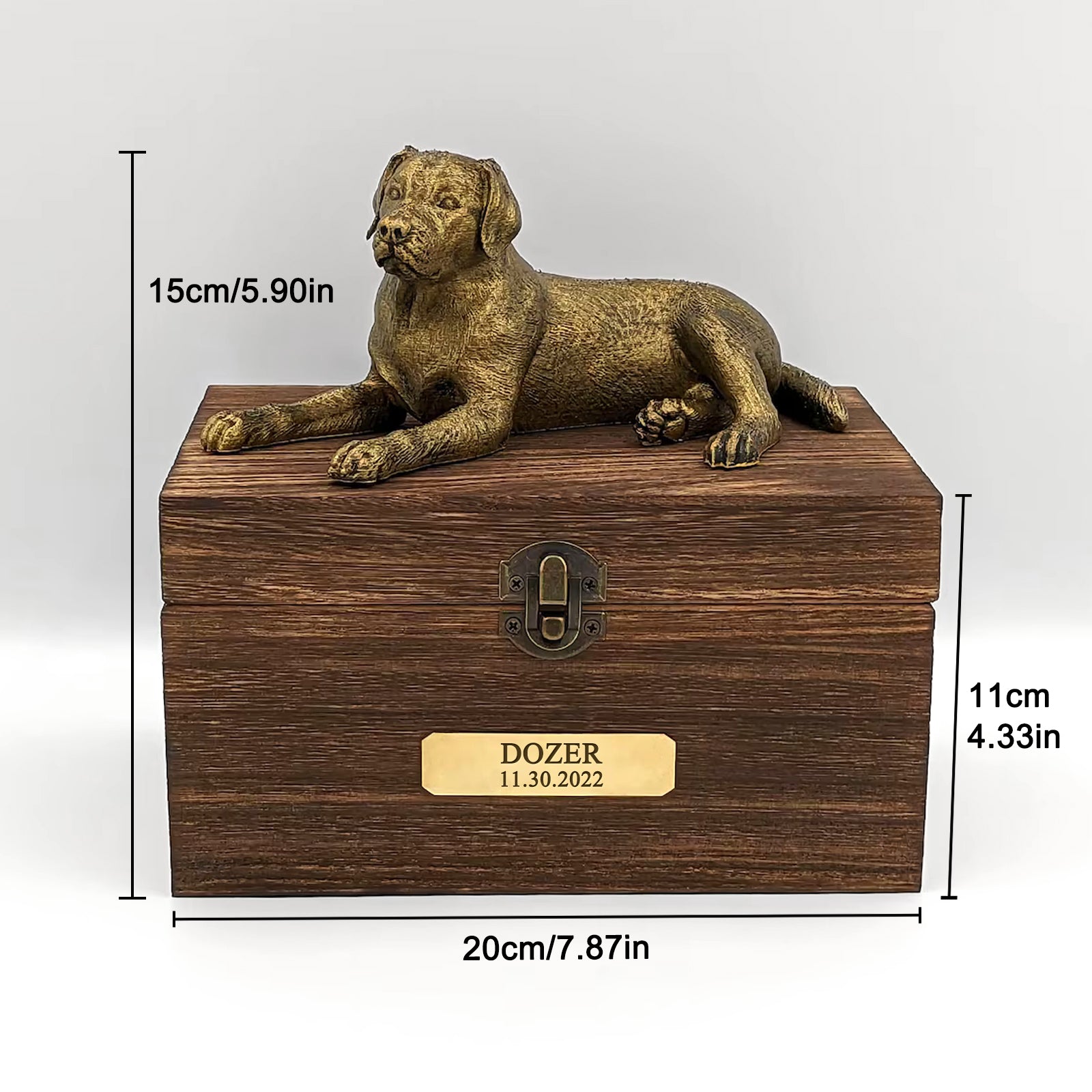 Custom Wooden Cremation Boxes Personalized Labrador Ashes Urn - OARSE