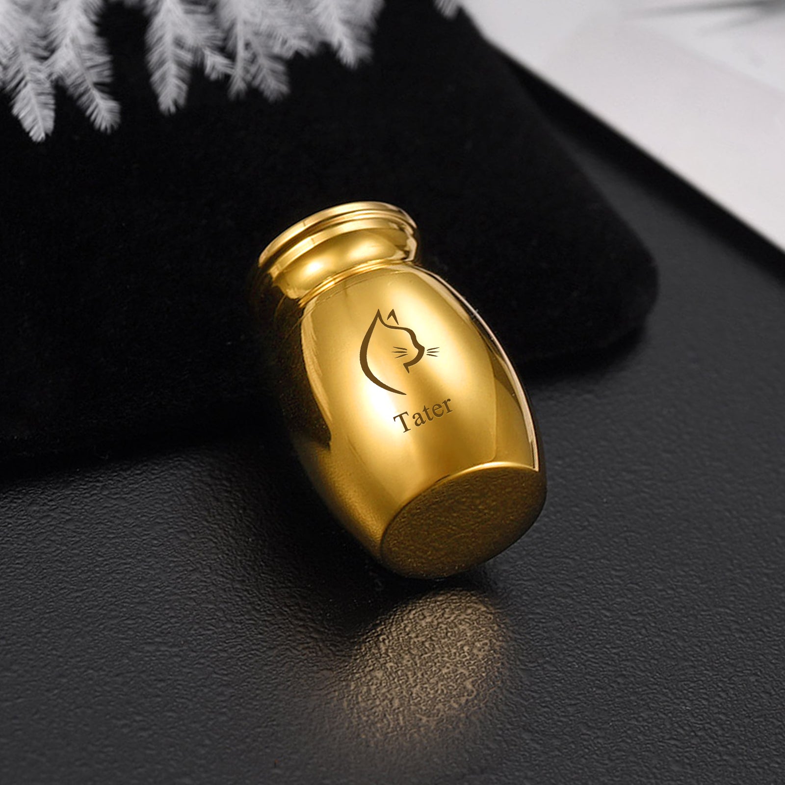 Custom cat Cremation Urns For Ashes Personalized  Pet Memorial Urn with Name - OARSE