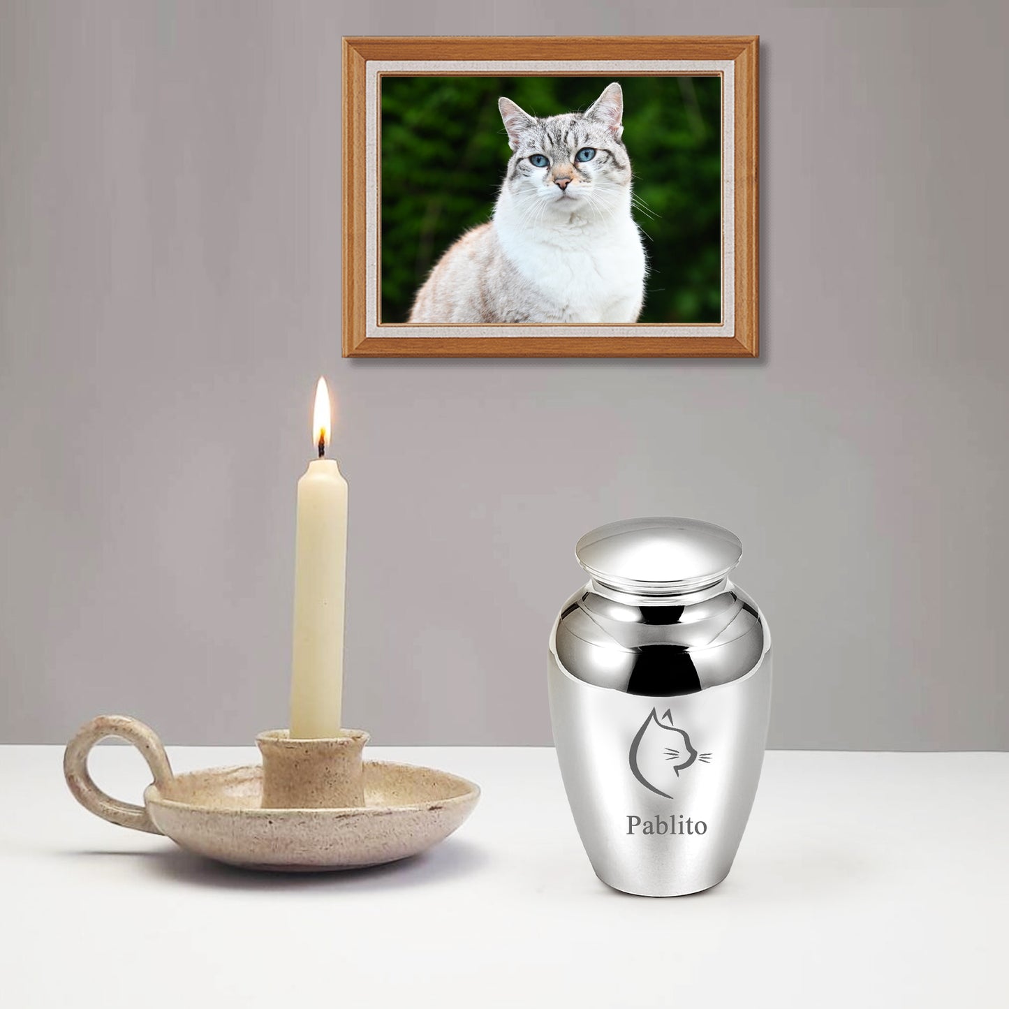 Custom cat Cremation Urns For Ashes Personalized  Pet Memorial Urn with Name - OARSE