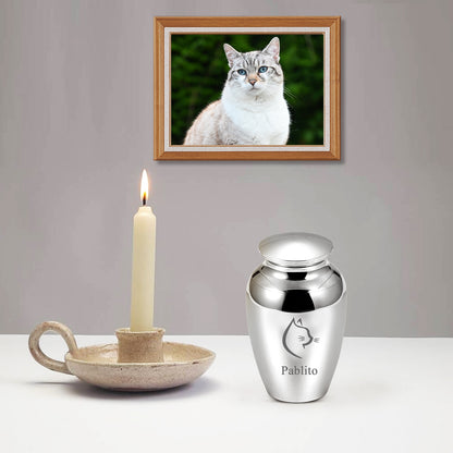 Custom cat Cremation Urns For Ashes Personalized  Pet Memorial Urn with Name - OARSE