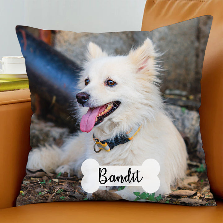 Customized Pet Picture Pillow from Original Photo Personalized Square Decorative Pillows - OARSE