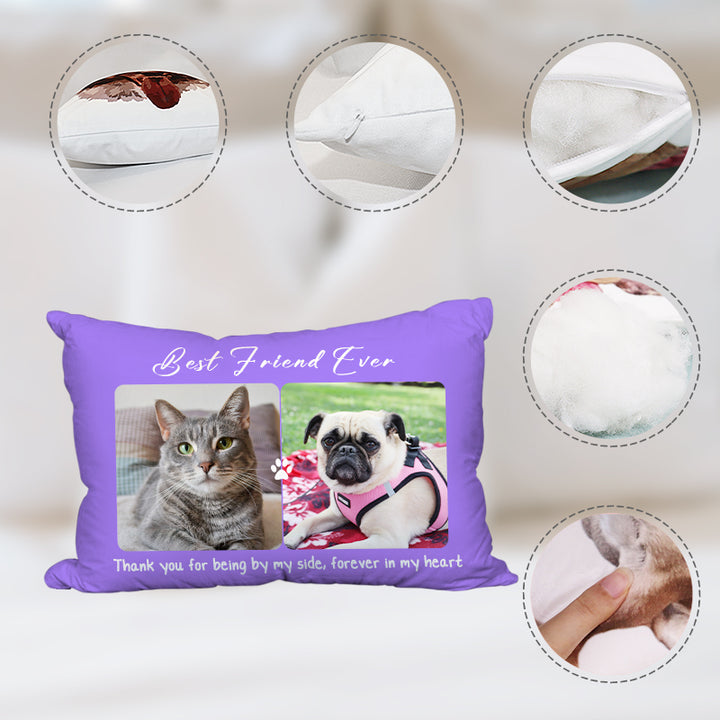 Customized Pet Throw Pillows with Names Personalized Photo Collage Pillow - OARSE