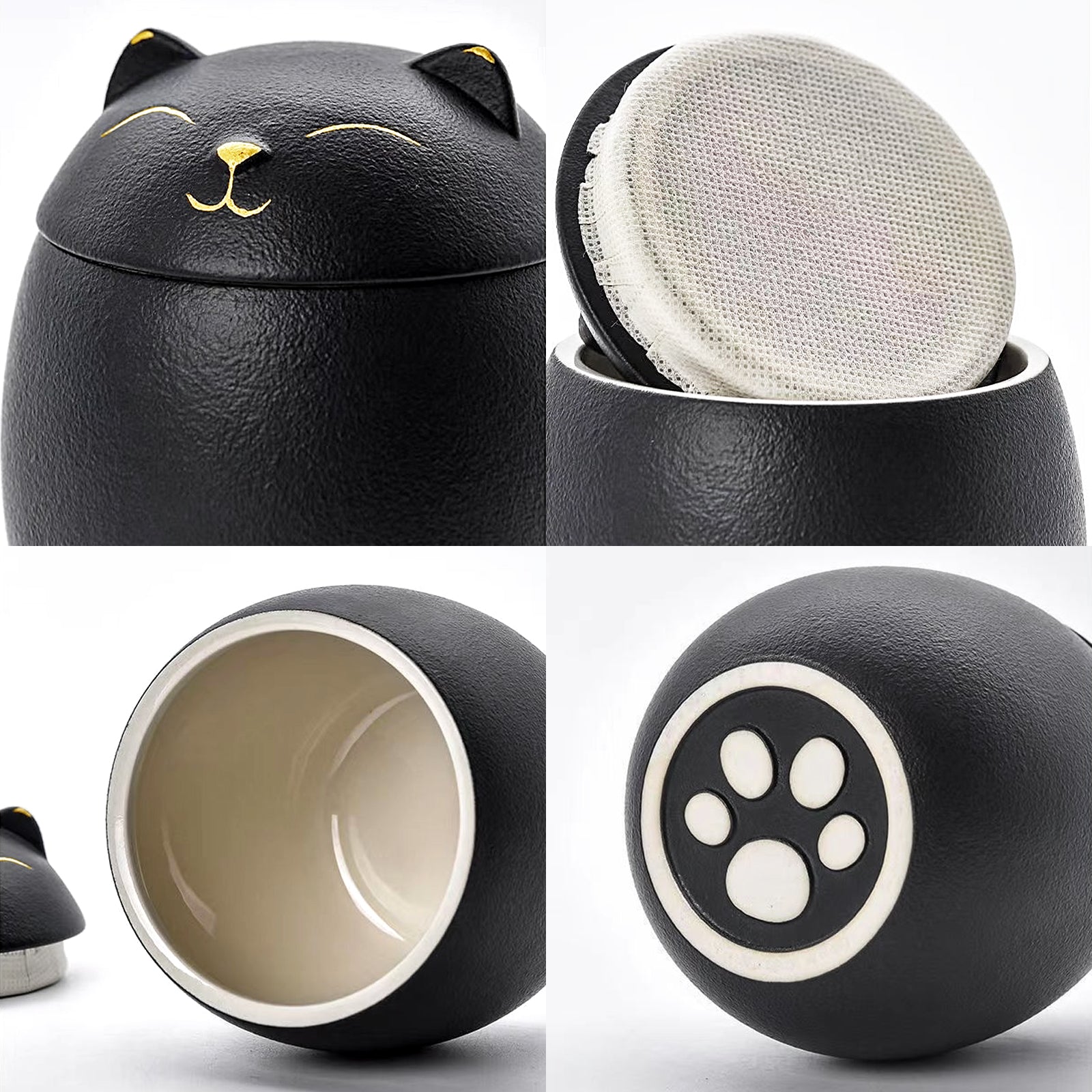Cute Cat Urn Personalized with Name Engraved Pet Cremation Memorial Urns For Ashes - OARSE