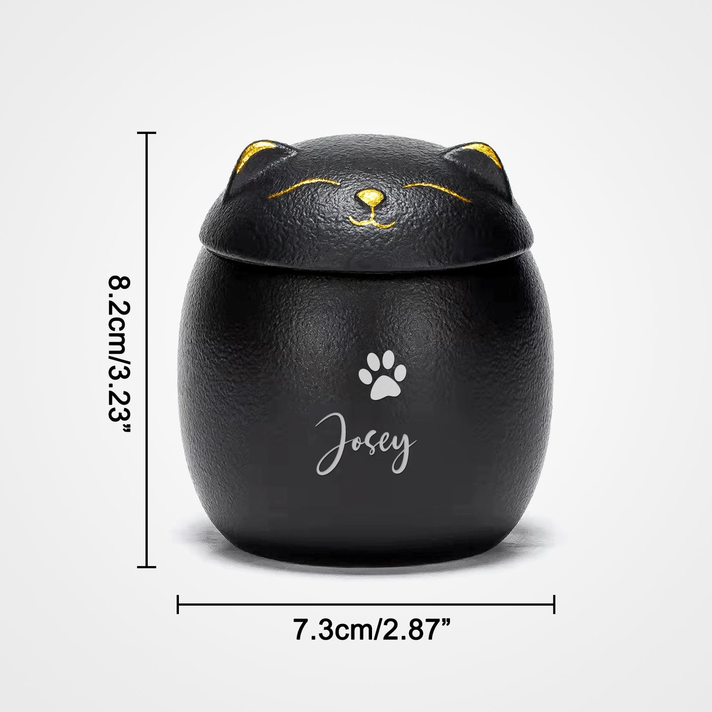 Cute Cat Urn Personalized with Name Engraved Pet Cremation Memorial Urns For Ashes - OARSE