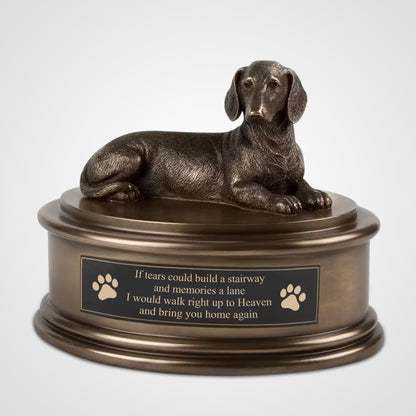Dachshund Metal Dog Urns Box Custom Engraved Cremation Urns - OARSE