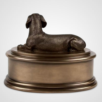 Dachshund Metal Dog Urns Box Custom Engraved Cremation Urns - OARSE