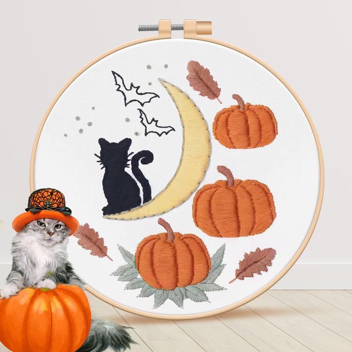 DIY Embroidery Kits With Halloween Hand Embroidery Patterns For Adult Beginner - OARSE