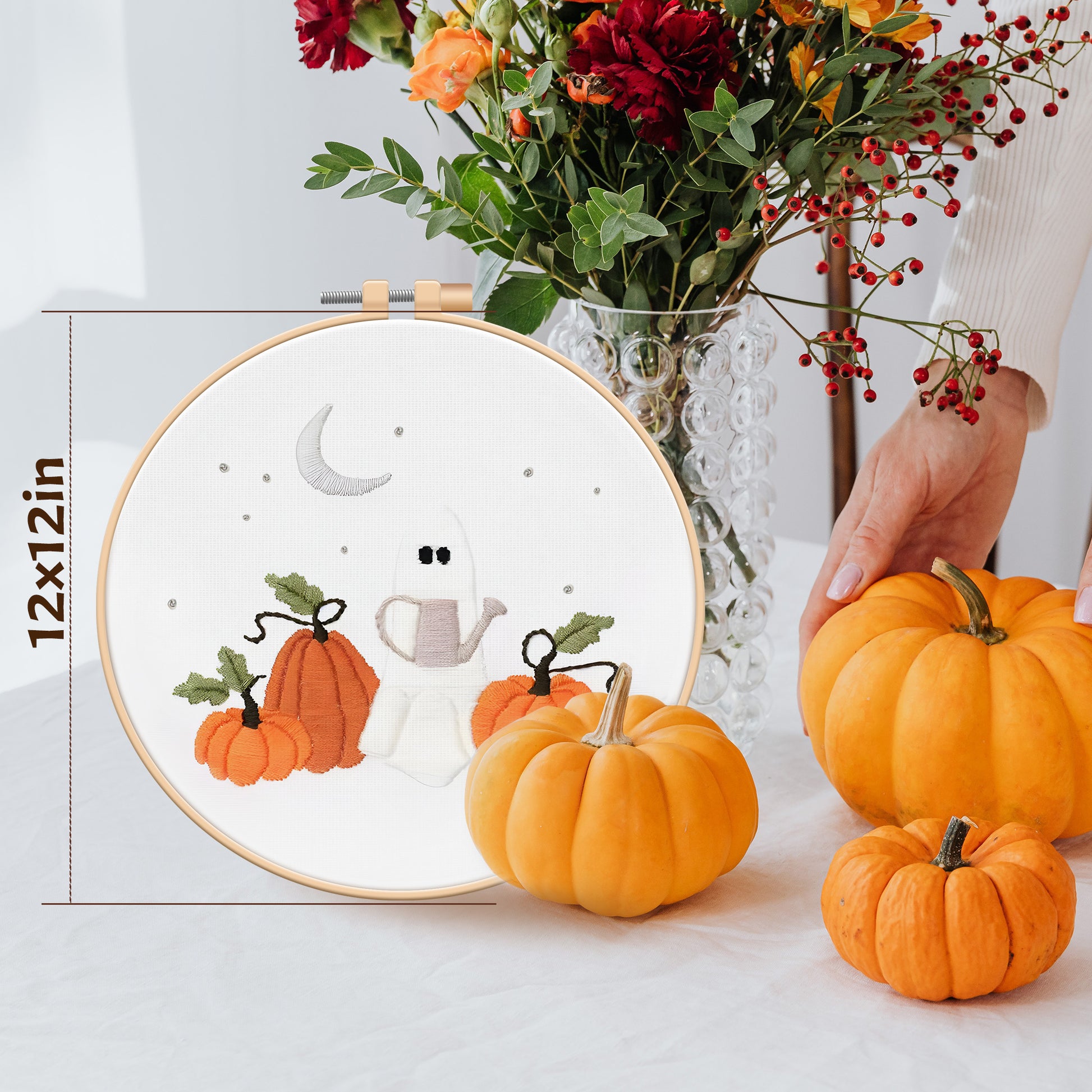DIY Embroidery Kits With Halloween Hand Embroidery Patterns For Adult Beginner - OARSE