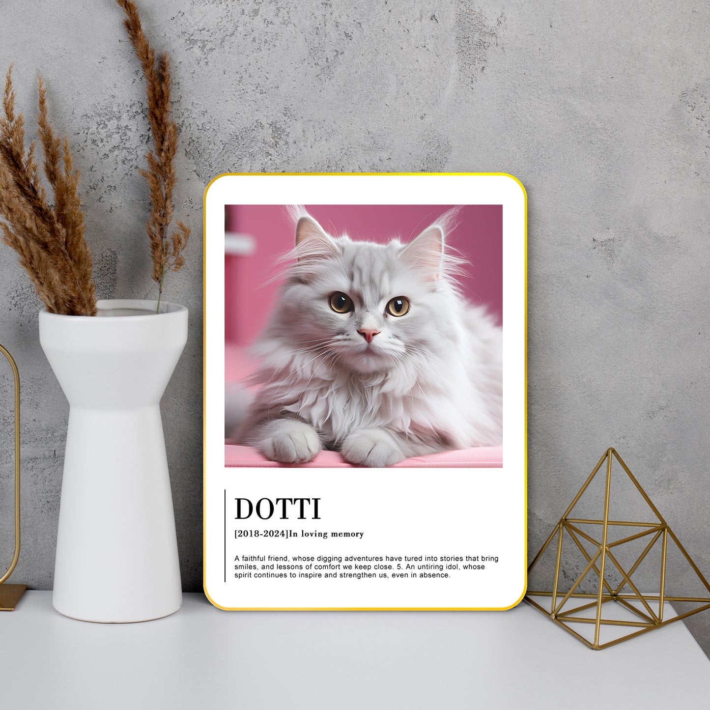 "In Loving Memory" Custom Pet Photo Memorial Canvas Print Art