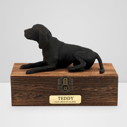 Personalized Luxury Beagle Ashes Urn with Custom Name Plaque for Your Beloved Pet - OARSE