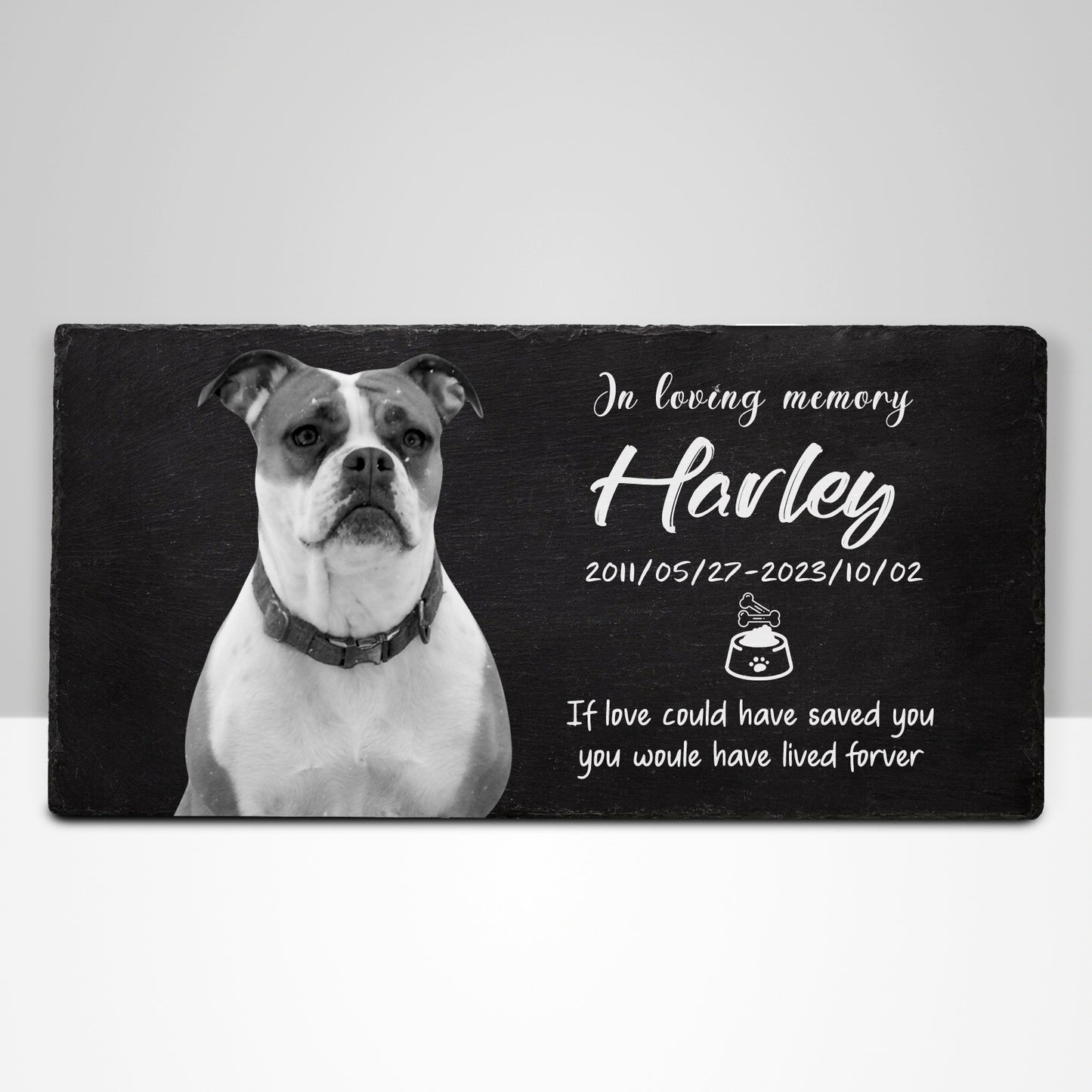 Personalized Pet Memorial Garden Stones with Photo for Dogs - OARSE