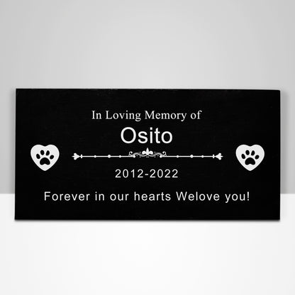 Custom Engraved Pet Memorial Garden Stone with Name for Dogs and Cats - OARSE